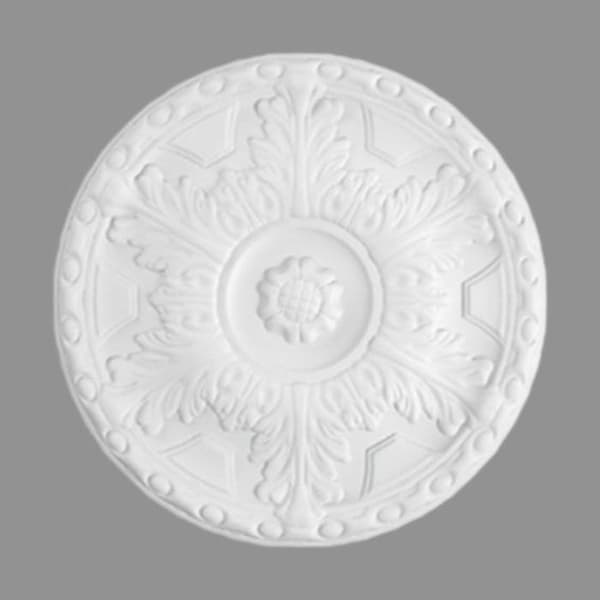 PROVISTON Stuckros "Nr. 2" Polystyren Diameter 400 mm Vit Takrosett Väggdekoration