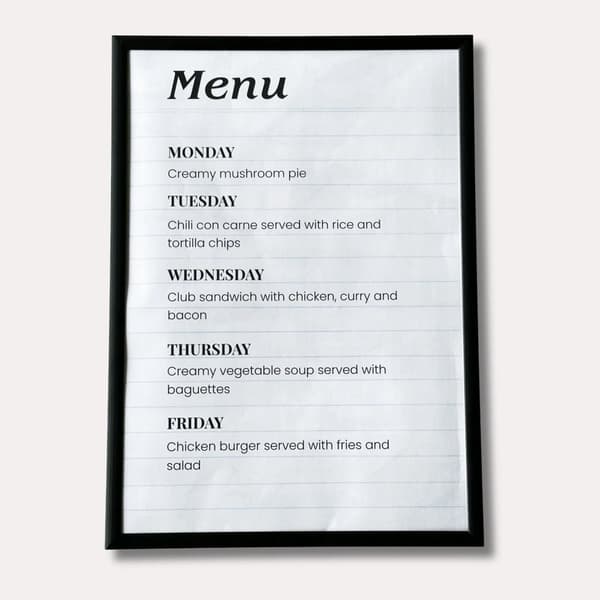 Store frame Black mat alu 21x29,7 cm A4