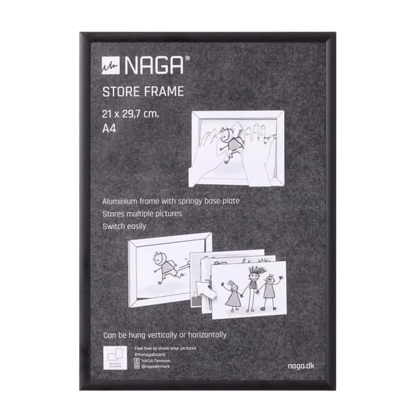 Store frame Black mat alu 21x29,7 cm A4