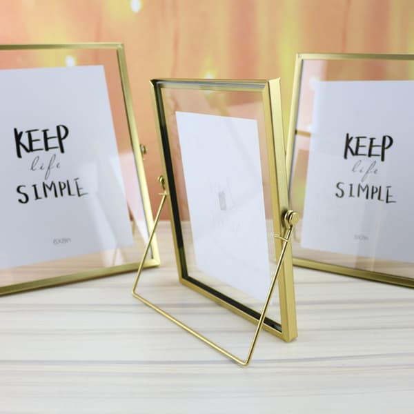INF Geometrisk metal billedramme - Guld (4x6)