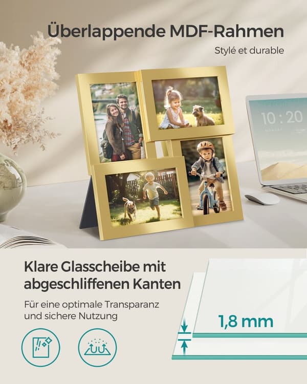 4 fotoramar för väggdekoration - 10 × 15 cm foton