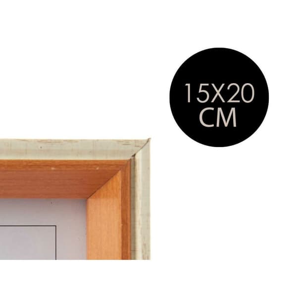Fotoramme 83619 Brun 17 x 22 x 3 cm Krystal Hvid Træ MDF