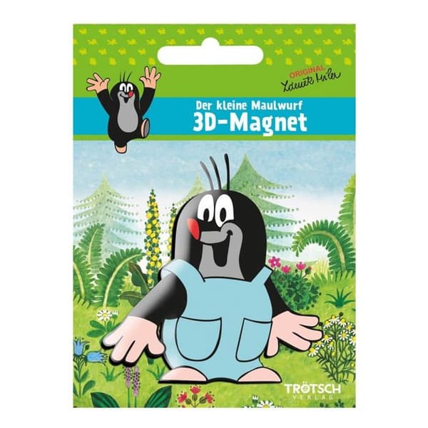 Väggdekorationsobjekt Trötsch - 33479068 - 3D-Magnet Der kleine Maulwurf mit blauer Hose