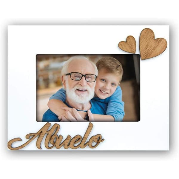 Fotoram - Fotoformat 10x15cm - Ram 17x22cm - Trä - Vit - Abuelo