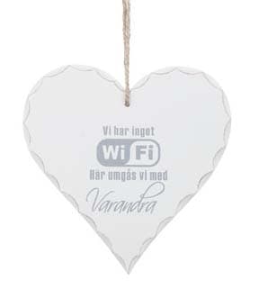 Skylt Vi har inget WIFI