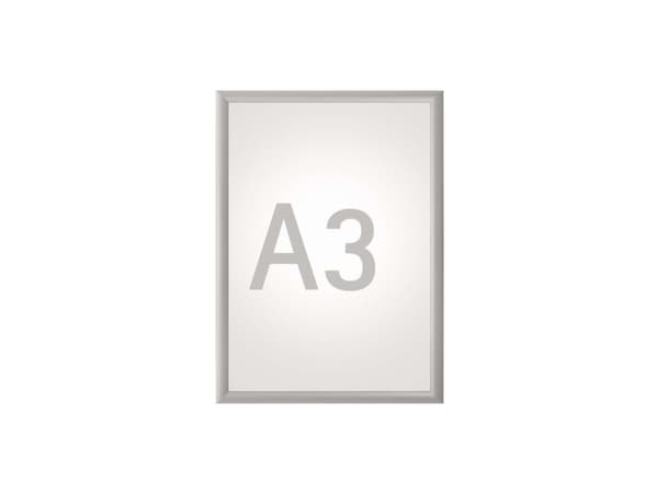 MAUL HEBEL affischram standard, DIN A3, aluminiumram silveranodiserad aluminiumram, UV-stabiliserad anti (66043-08)