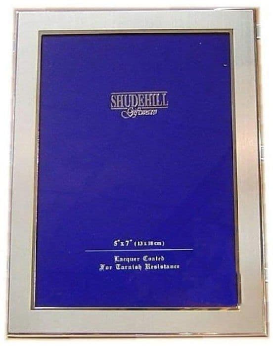 Joe Davies tavelram - 24157 - 5" x 7" Plain Satin Silver Klassisk tavelram present