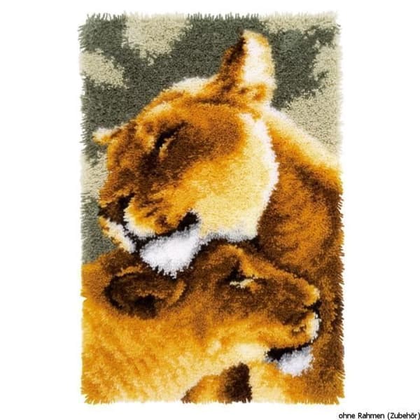 Vervaco Canvas Print Spärr "vänskap mellan lejoninnor"