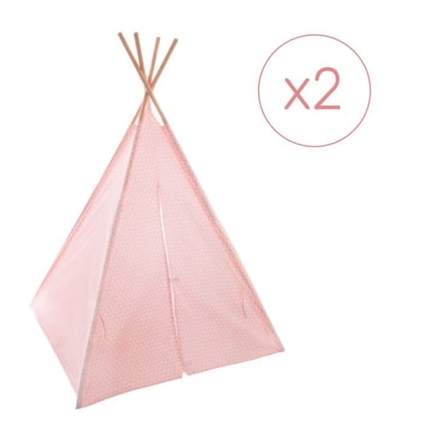 Set med 2 - Tipi inredning Rosa H160 för Barn