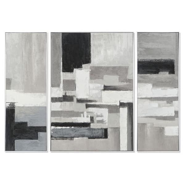 set med 3 moderna abstrakta målningar 140 x 3,5 x 100 cm