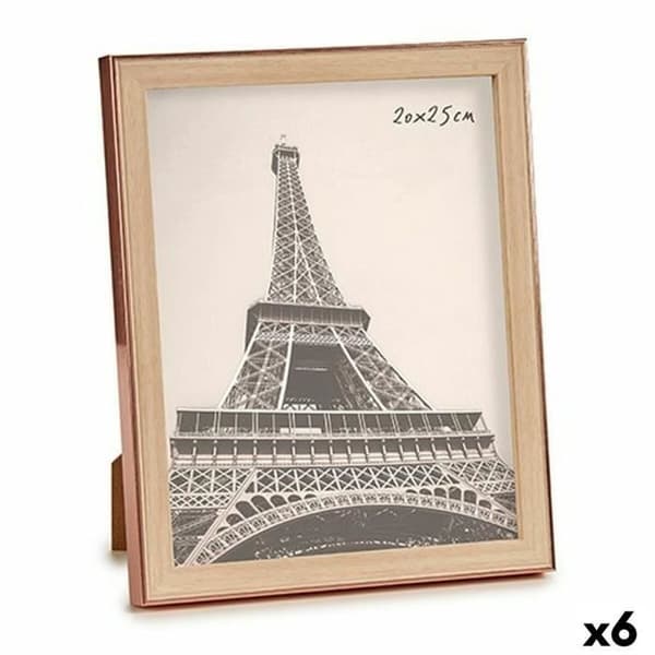fotoram brunt kopparplastglas (23 x 27 x 2 cm) (6 enheter)