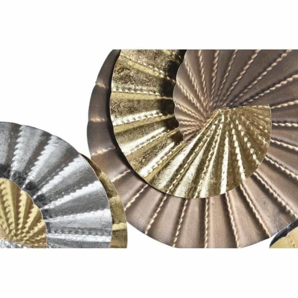 flerfärgad metallväggdekoration orientaliska spiraler (104 x 4,5 x 43 cm)