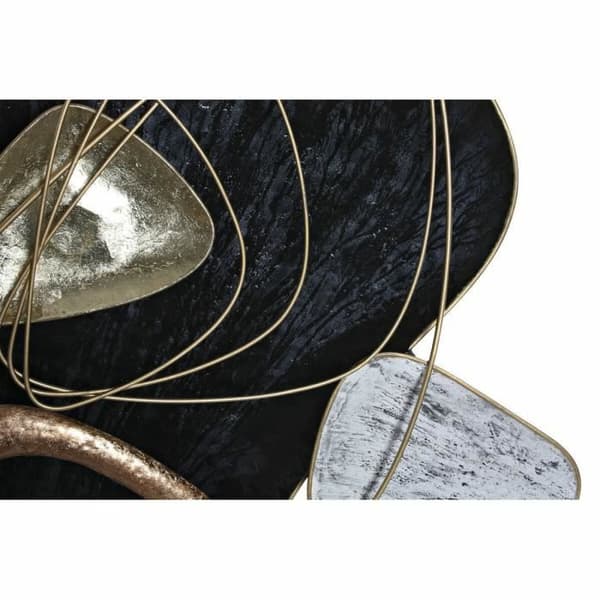 abstrakt metallväggdekoration (101 x 9 x 85 cm)