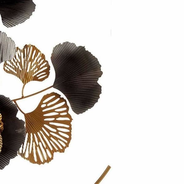 hängande dekoration blommor vägg guld koppar metall (60 x 150 x 7,5 cm)