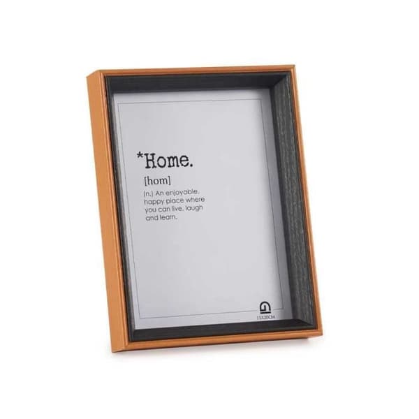 fotoram glas svart brunt trä mdf (17 x 22 x 3 cm) (6 enheter)