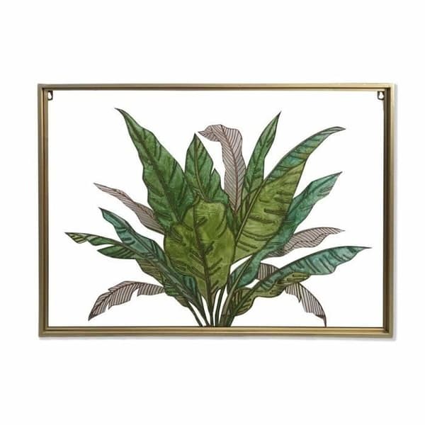 kanvas tropiska blad av en växt (80 x 3 x 60 cm)