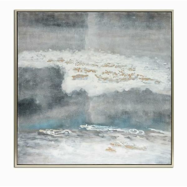 modern abstrakt duk (131 x 3,8 x 131 cm)