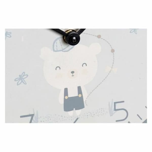 väggklocka blå rosa barn plast fågel trä mdf 24 x 3 x 24 cm (2 enheter)