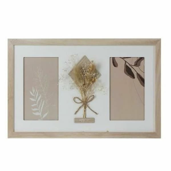 fotoram 39 x 1,2 x 22 cm shabby chic vitt naturglas
