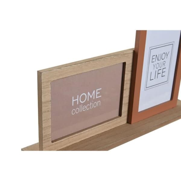 fotoram 30 x 5 x 19 cm blomansikte keramik harts flerfärgat trä mdf urban (2 enheter)
