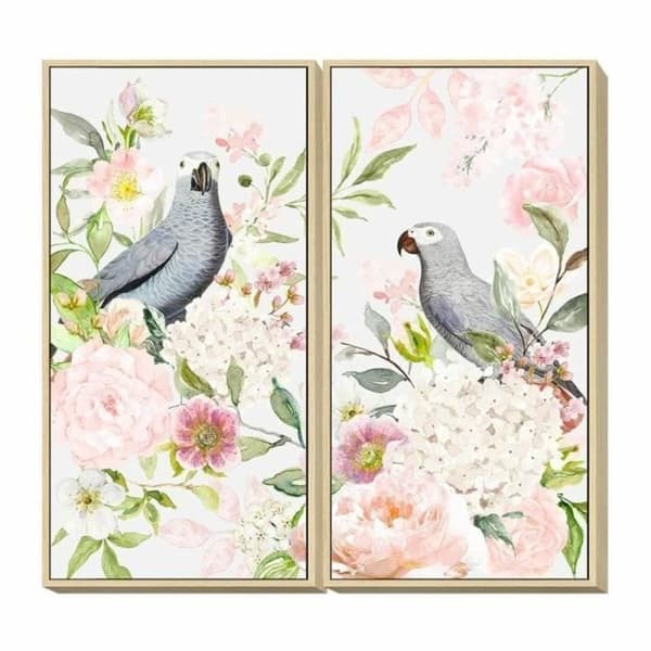 ram 60 x 4 x 120 cm shabby chic blommor (2 enheter)