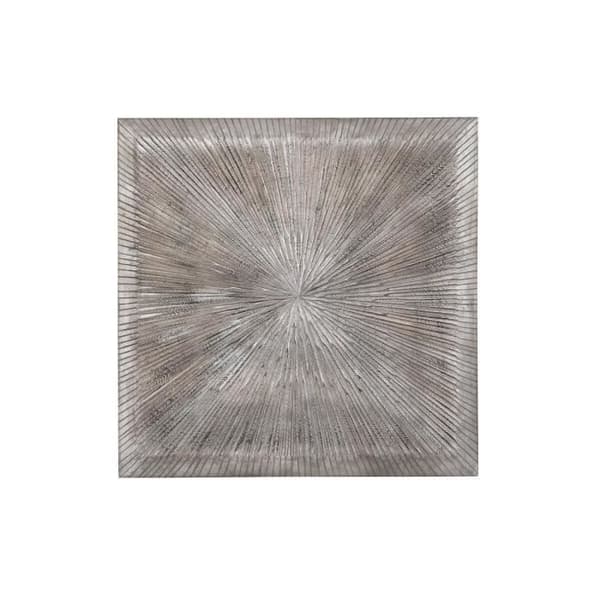 3d väggdekoration 121,5 x 2,5 x 122 cm silver modern