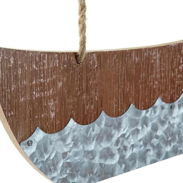 segelbåt hängande dekoration 40 x 2 x 43 cm brun flerfärgad Medelhavet (2 enheter)