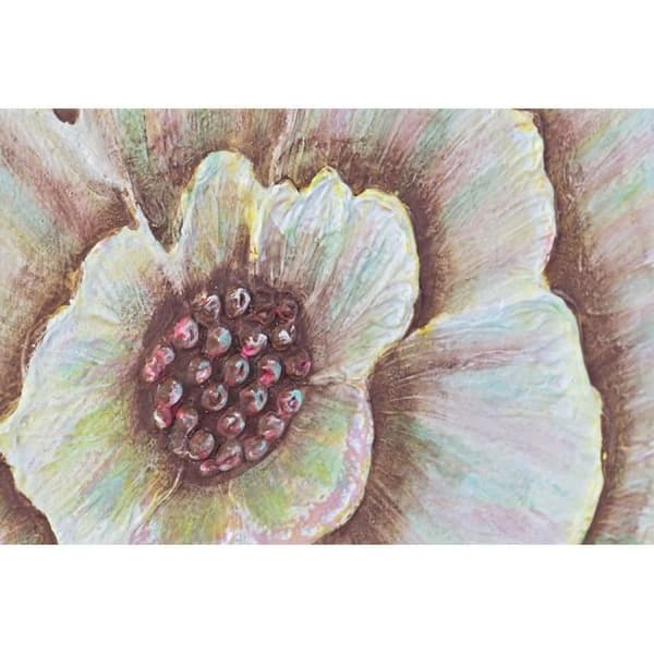 DKD Canvas Heminredning Glas Blommor Canvas (80 x 4 x 120 cm)