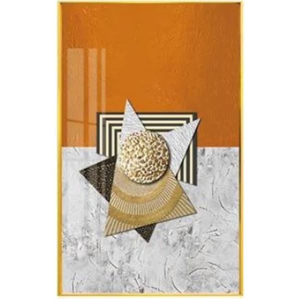 Ram DKD Heminredning Aluminium Abstrakt Trä MDF (80 x 3 x 120 cm)