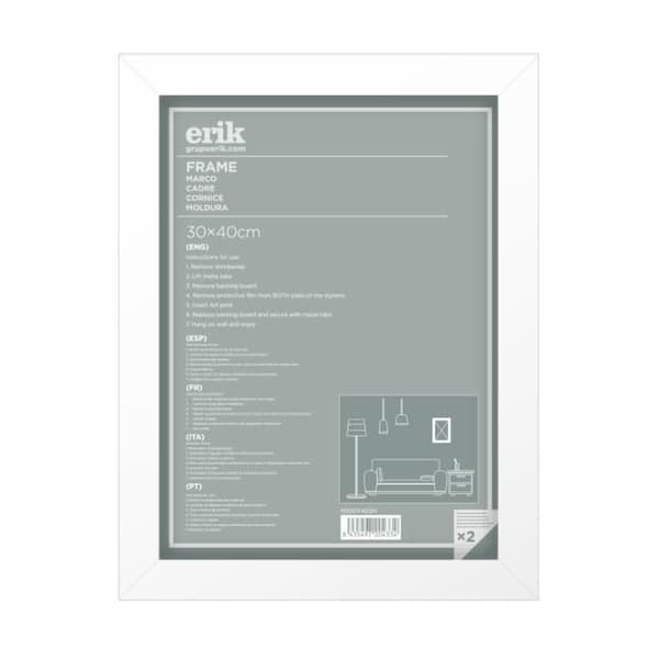 Ram - Ospecificerad - 30 x 40 cm - Vit - Rektangulär - Dekorativa föremål