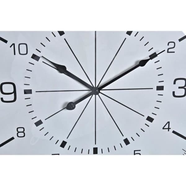 Väggklocka - LANA DECO - Kompass - Guldglas - Vit Metall - 60 x 3 x 60 cm