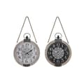 Miniatyrbild 1 av 3: Bordsklocka DKD Heminredning Svart Vit Iron Mandala Wood MDF (40 x 6,5 x 46 cm) (2 enheter)