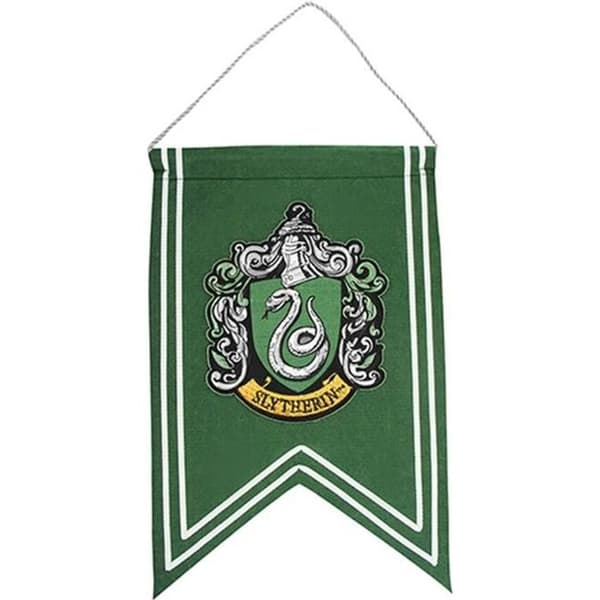 Väggbanner - INGEN NAMN - Harry Potter Slytherin - 100% polyester - 42,5 cm x 29 cm - Broderad logotyp