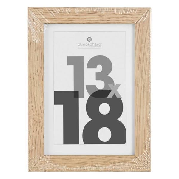 Fotoram - ATMOSPHERA - Eva - MDF trä och glas - 13x18 cm - Beige