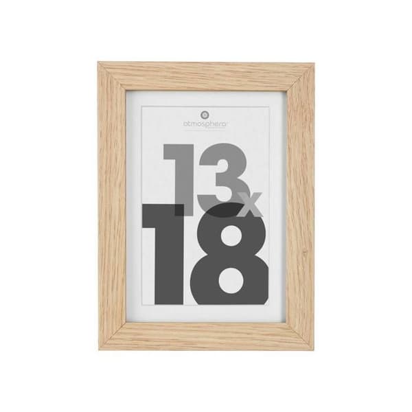 Fotoram - ATMOSPHERA - Eva - MDF trä och glas - 13x18 cm - Beige