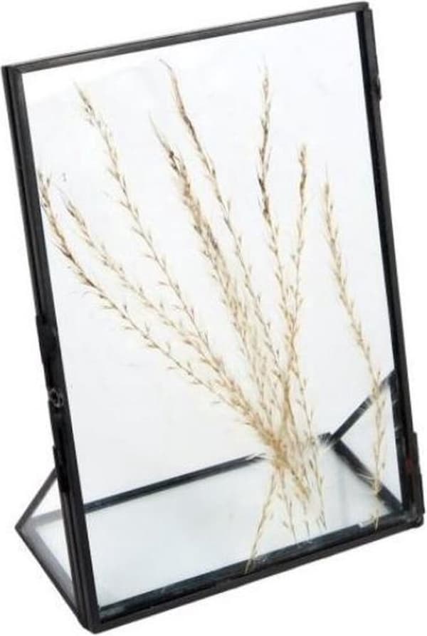 Gaver Amsterdam Fotoramme Tørrede Blomster 13x18 Cm Stål/Glas Sort