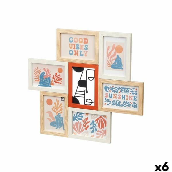 Kuvakehys 411408H Monivärinen Metalli Puu MDF (6 osaa)