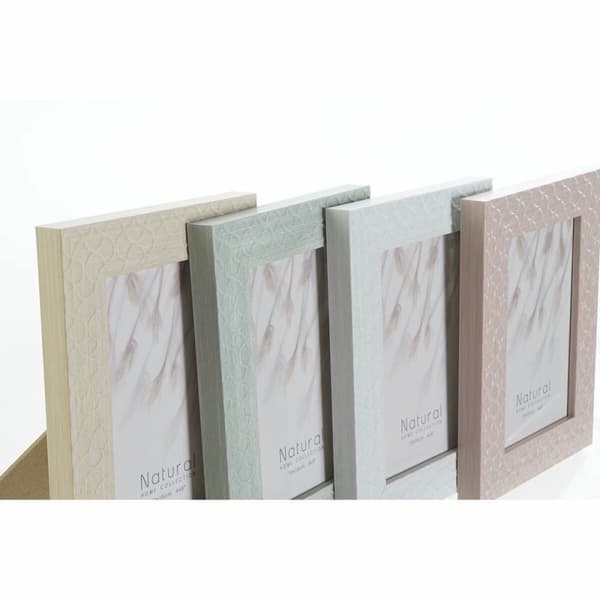 Fotoramme DKD Home Decor Urban Krystal Beige Pink Hvid Grøn PS (14,5 x 2 x 19,5 cm) (4 enheder)