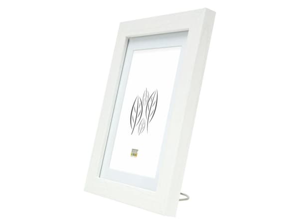 Deknudt S66KF1 P1, Enkel bilderamme, Glass, Tre, Hvit, Bord, Vegg, 29,7 x 42 cm, Rektangulær