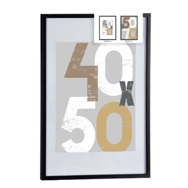 Seinävalokuvakehys Musta Muovinen Puu MDF 52,5 x 2,5 x 72,5 cm (6 osaa)