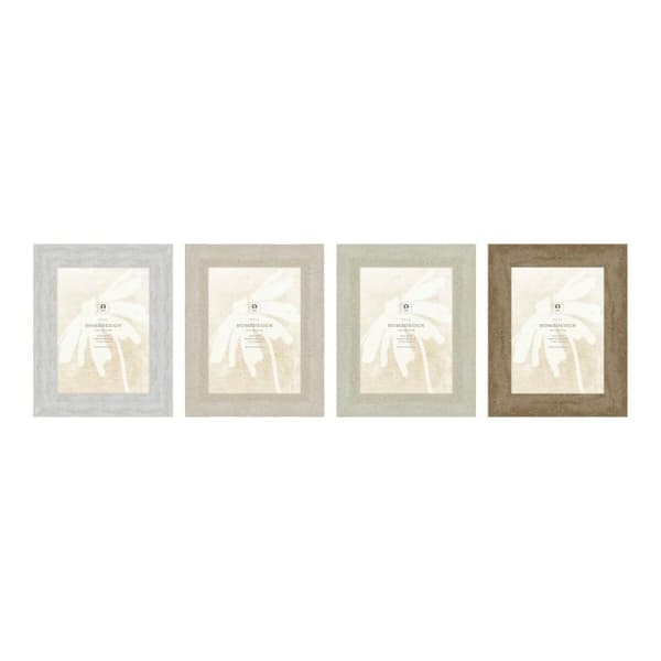 Fotoramme Home ESPRIT Hvid Beige Krystal polystyren Marmor Skandinavisk 21 x 2 x 26 cm (4 enheder)