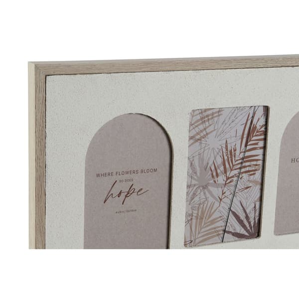 Kuvakehys Home ESPRIT Beige Kristalli Puu MDF Skandinaavinen 60 X 3 X 34 cm