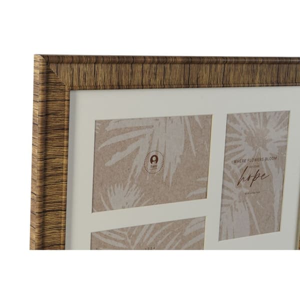 Kuvakehys Home ESPRIT Ruskea Beige Luonnollinen Norsunluu Kristalli polystyreeni Skandinaavinen 34 X 2 X 38 cm (4 osaa)