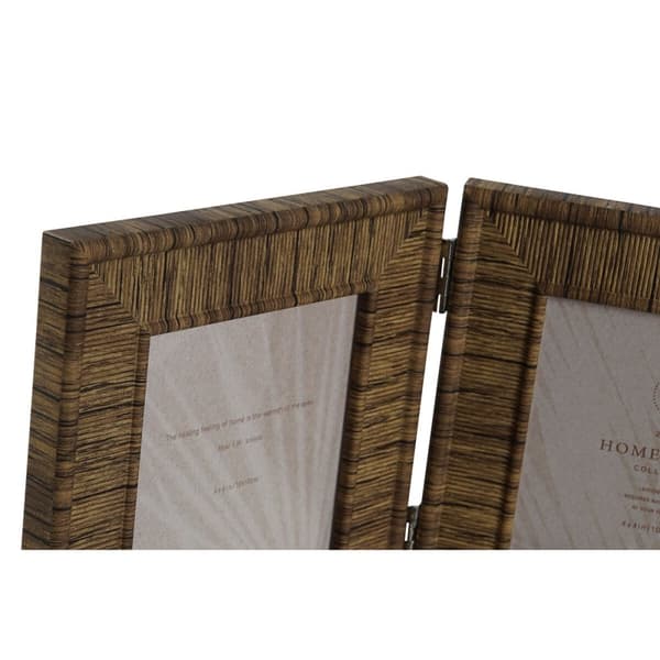 Kuvakehys Home ESPRIT Ruskea Beige Luonnollinen Norsunluu Kristalli polystyreeni 47 X 2 X 16 cm (4 osaa)