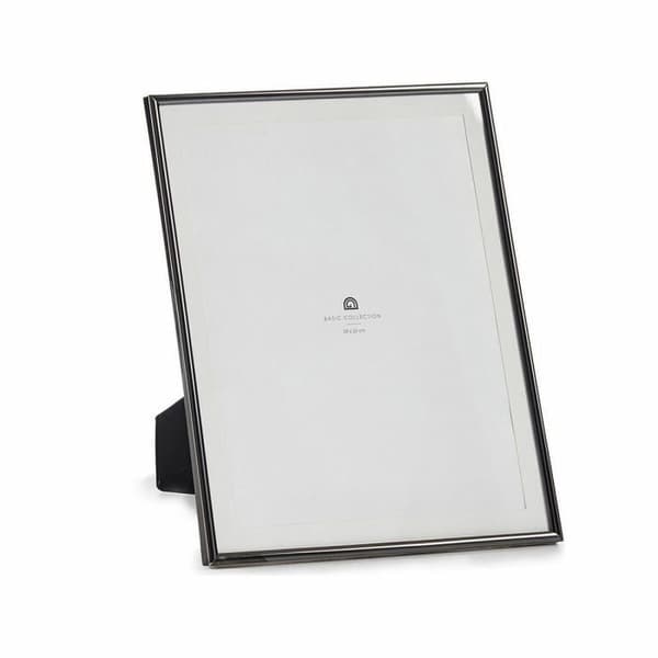 svart fotoram av glas i stål (23 x 28 x 15 cm) (12 enheter)