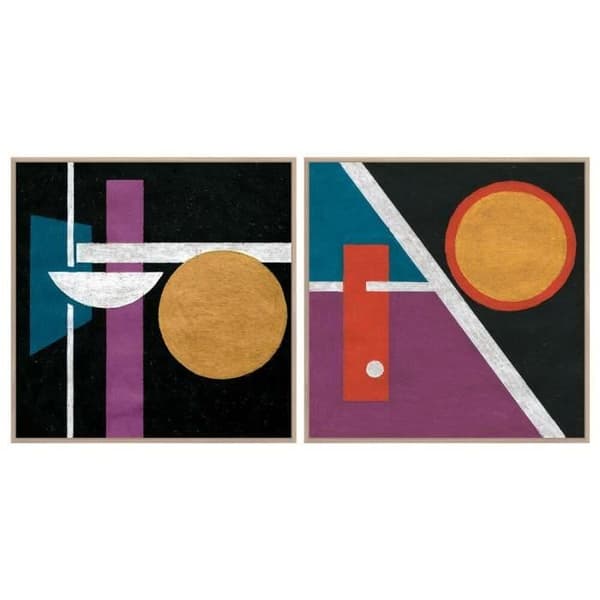 DKD Heminredning abstrakt ram (2 st) (83 x 4,5 x 83 cm)