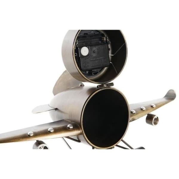 DKD Home Decor Airplane Iron Bordklocka (42 x 23 x 14 cm)
