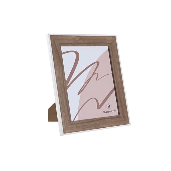 Fotoramme DKD Home Decor Krystall Hvit Tre MDF (27,5 x 1,5 x 32,5 cm)