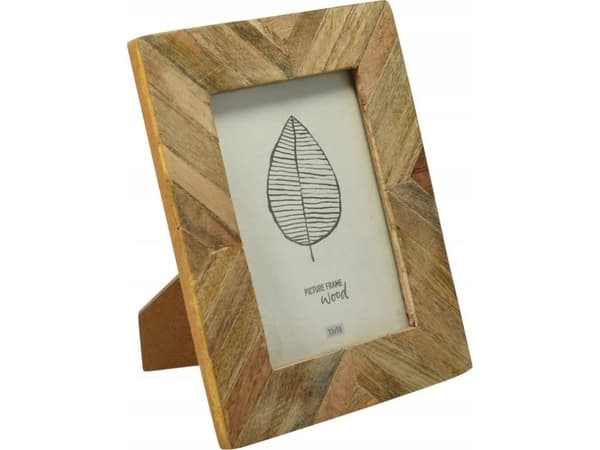 Ramka Home Styling Collection Ramka na zdjęcia z drewna mango PATCHWORK, 19 x 24 cm