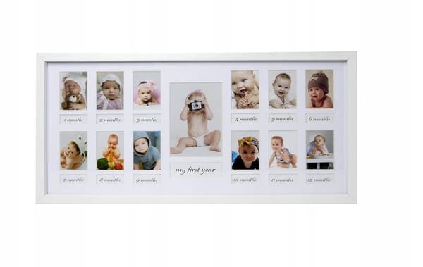 Fotoramme multi-frame hvid 1 år gammel baby